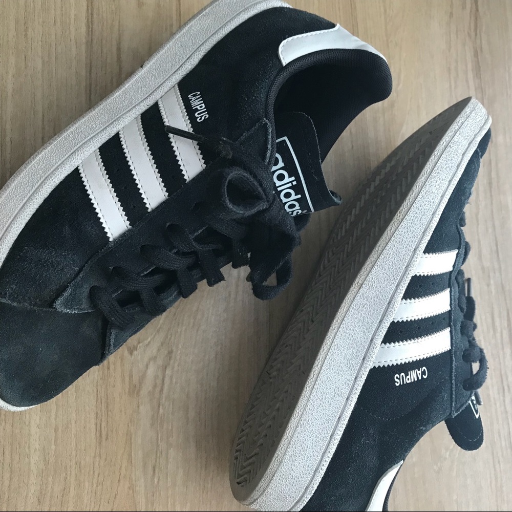 Adidas Black Suede Campus